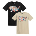 Religious Shirt American Map Christian Bible Verse Faith Summer Clothes Vintage Casual Drop Shoulder Half Sleeve Daily T-Shirts