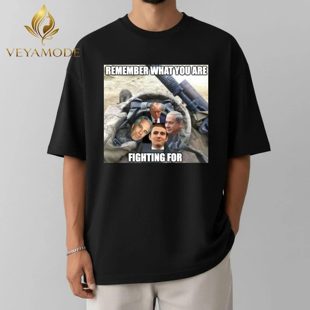 Remember what you are Fighting for Epstein, Barron, Netanyahu and Trump tee Unisex , , , Long Sleeve Tee