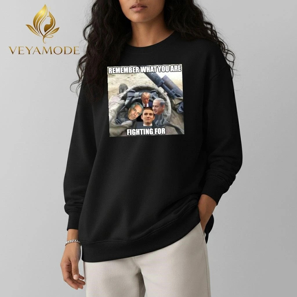 Remember what you are Fighting for Epstein, Barron, Netanyahu and Trump tee Unisex , , , Long Sleeve Tee