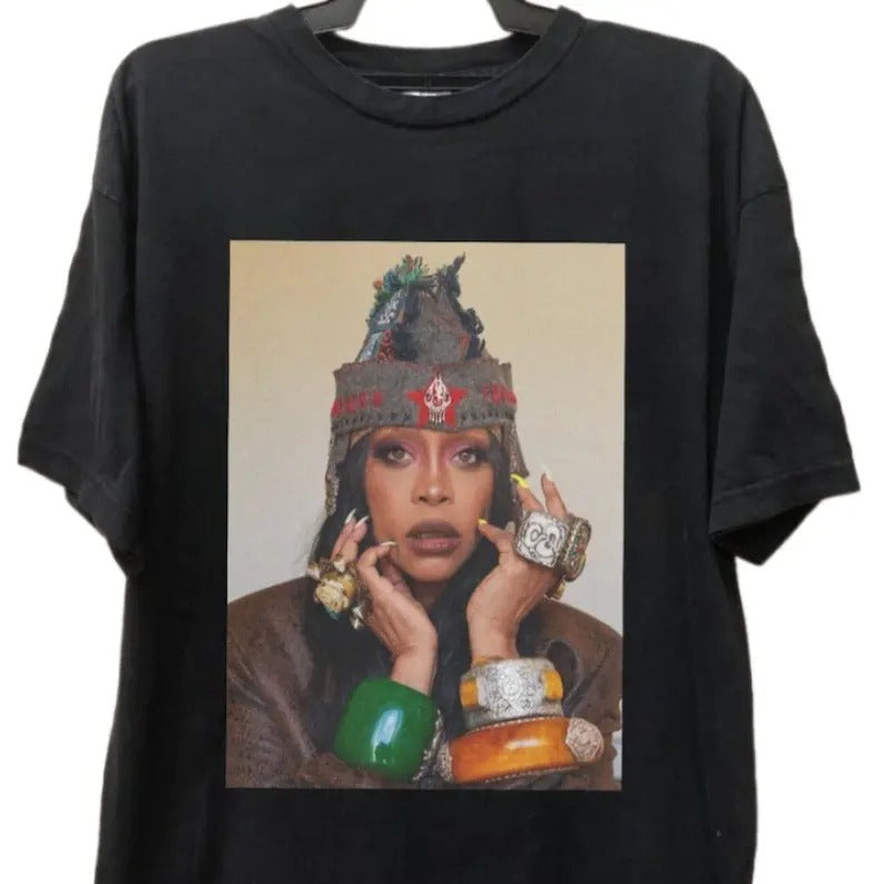 Retro Erykah Badu Country Music Shirt Erykah Badu Albums Shirt Cotton Fabric Top T-Shirts