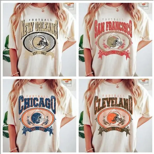 Retro Footballs All Teams Vintage Football Shirt All Teams Football Fan Sport Classic Casual T-Shirts