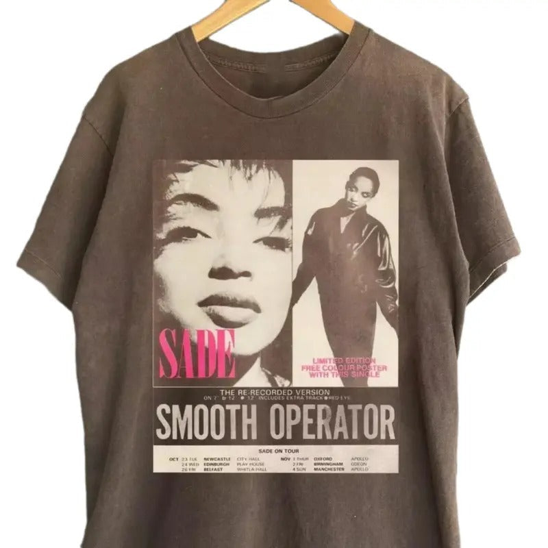 Retro Sade Adu Smooth Operator Sade Short Sleeve Best Fans T-Shirts