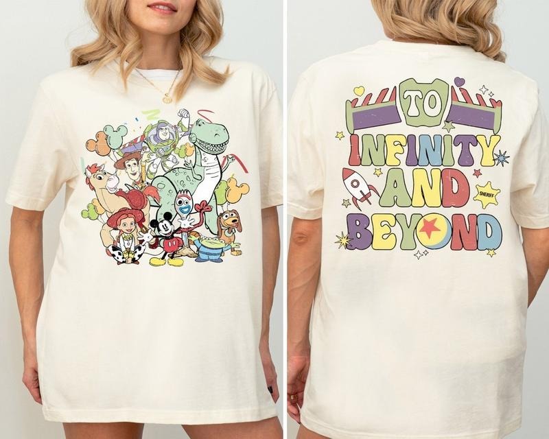 Retro Two Side Infinity Beyond Shirt Vintage Toy Shirt Toy Land Shirt Toy Family Shirts Casual Cotton T-Shirts