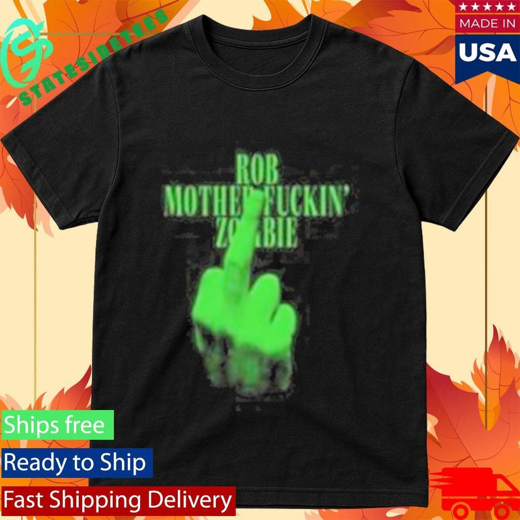 Rob Mother Fuckin’ Zombie Finger Neon Unisex , , , Long Sleeve Tee