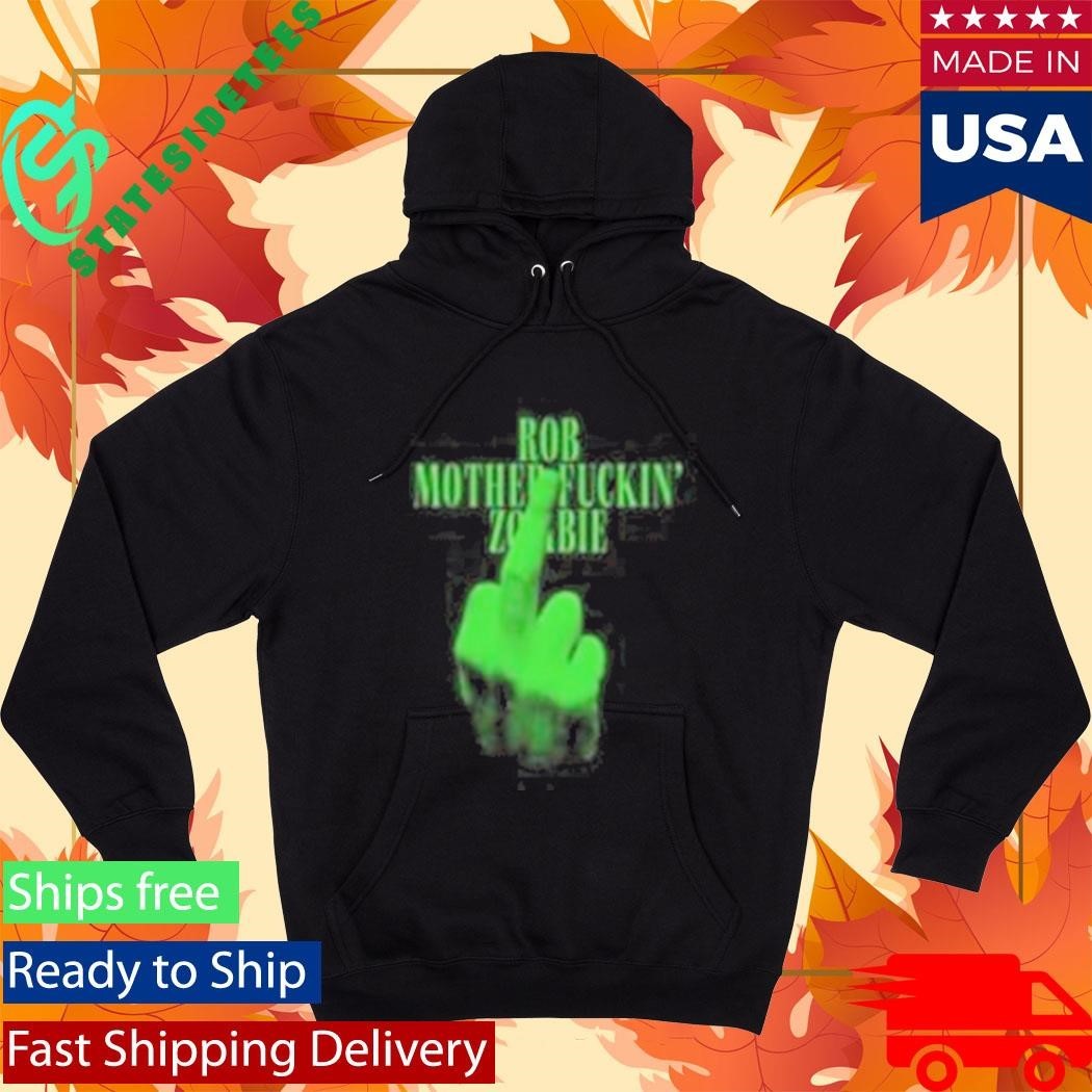 Rob Mother Fuckin’ Zombie Finger Neon Unisex , , , Long Sleeve Tee