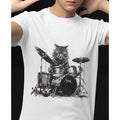 Rock Cat Playing Drums Shirt Funny Drums Cat Cat Lovers Rock Lovers Concert Festival Great Made Usa T-Shirts