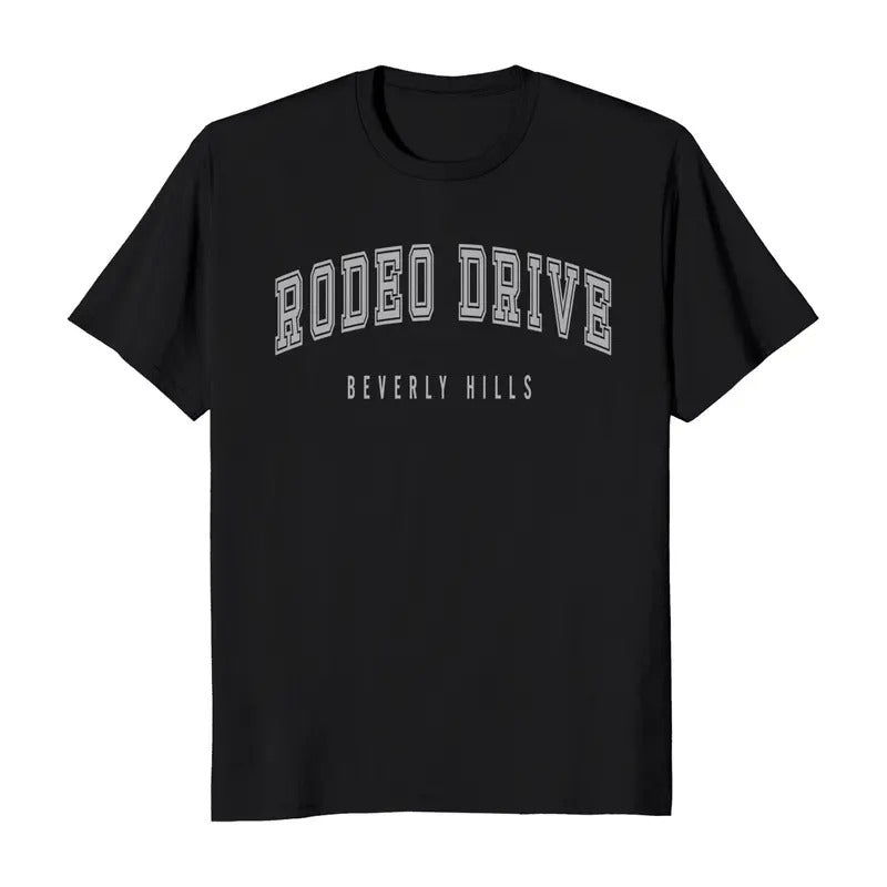 Rodeo Drive Beverly Hills California Classic Short Sleeve Casual Cotton T-Shirts