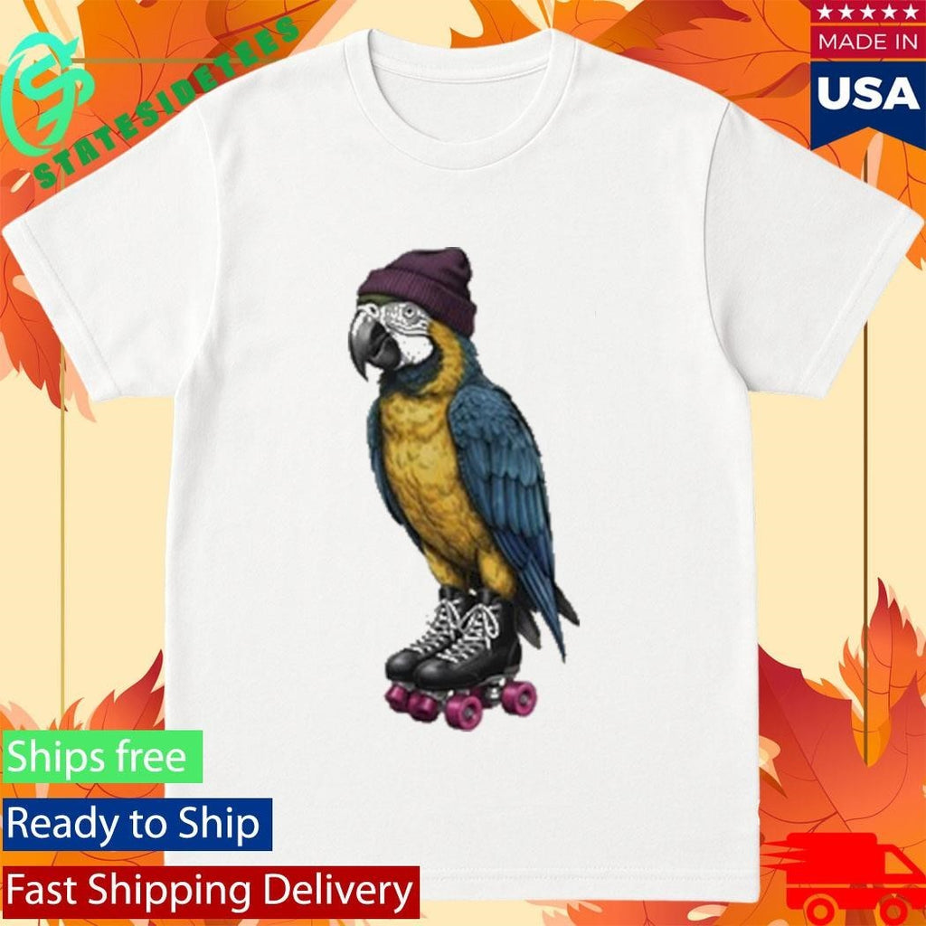 Roller Skating Parrot Shirts Unisex , , , Long Sleeve Tee