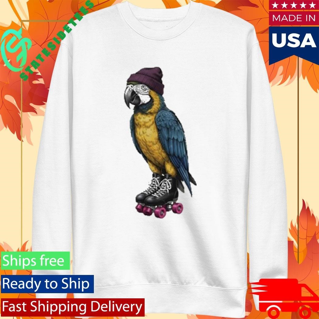 Roller Skating Parrot Shirts Unisex , , , Long Sleeve Tee