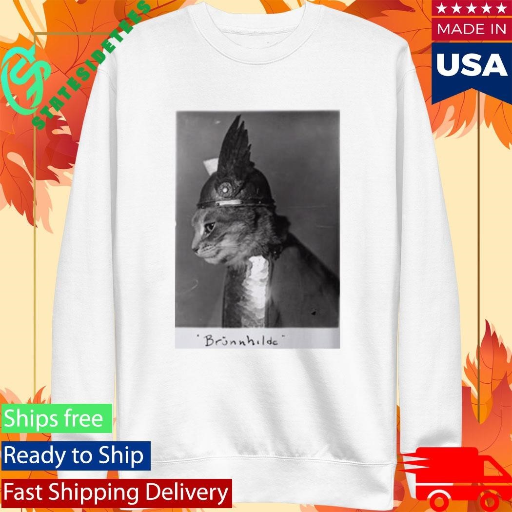 Royal Cat Brunnhilde Wearing Armor Shirt Unisex , , , Long Sleeve Tee