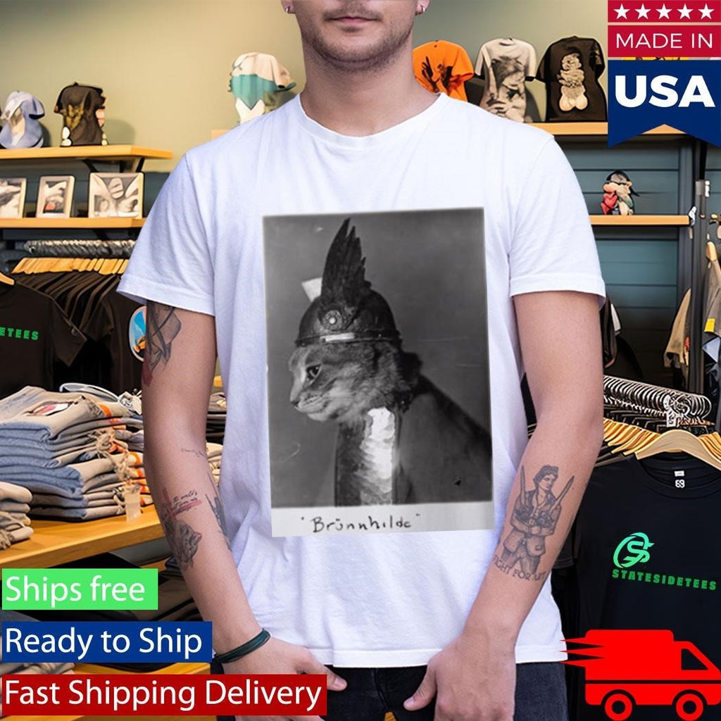 Royal Cat Brunnhilde Wearing Armor Shirt Unisex , , , Long Sleeve Tee