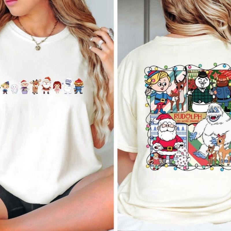Rudolph Red Nosed Shirt Misfit Toys Movie Family Matching Shirt Cozy Xmas T-Shirts