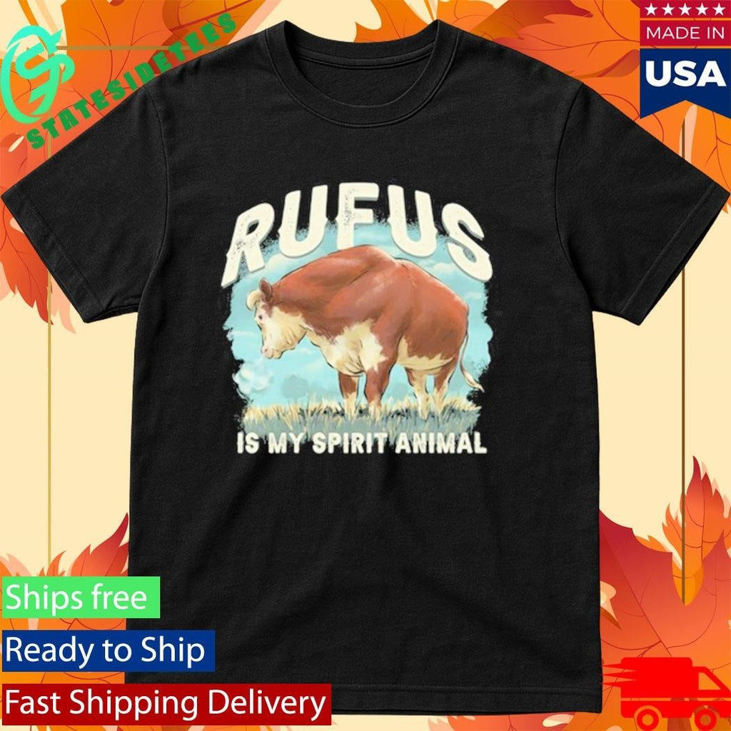 Rufus the Bull “Rufus Is My Spirit Animal” Shirt Unisex , , , Long Sleeve Tee