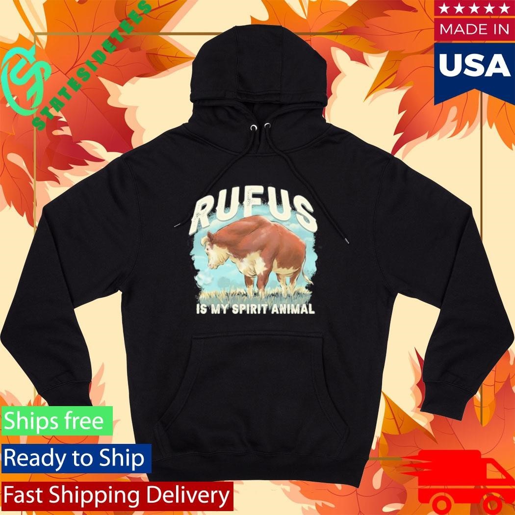 Rufus the Bull “Rufus Is My Spirit Animal” Shirt Unisex , , , Long Sleeve Tee