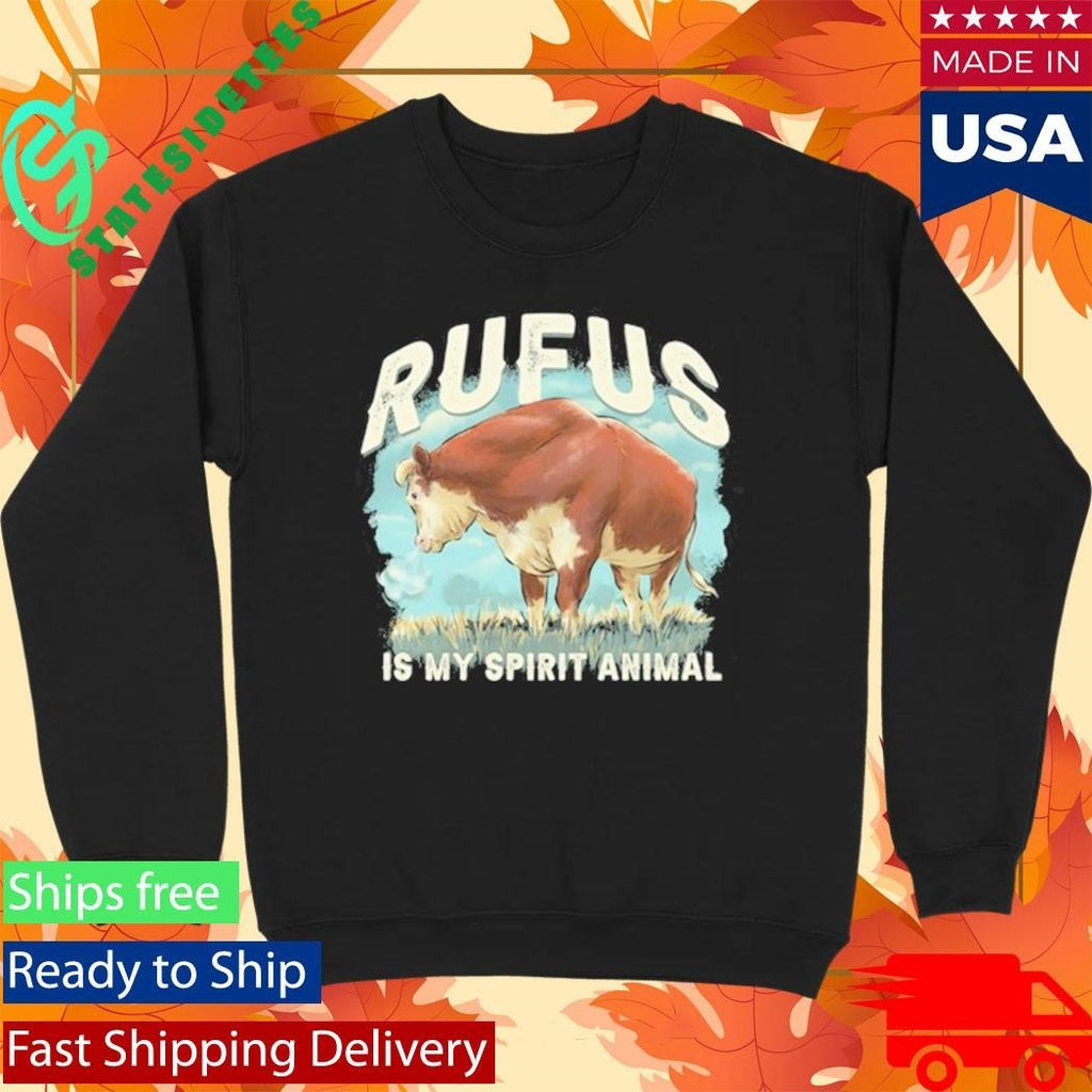 Rufus the Bull “Rufus Is My Spirit Animal” Shirt Unisex , , , Long Sleeve Tee