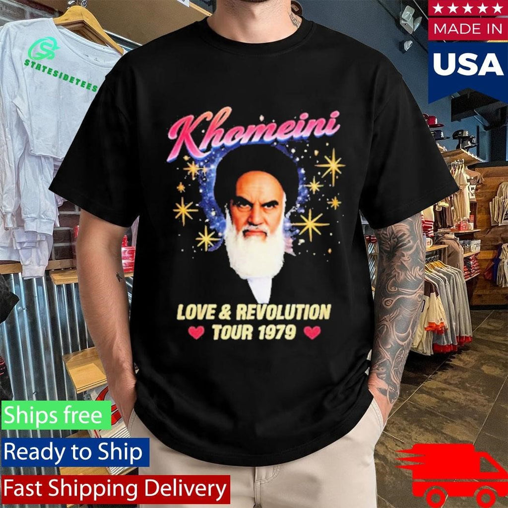 Ruhollah Khomeini Love And Revolution Tour 1979 Shirt Unisex , , , Long Sleeve Tee