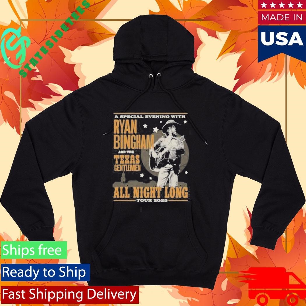 Ryan Bingham 2025 All Night Long Fall Tour Shirt Unisex , , , Long Sleeve Tee