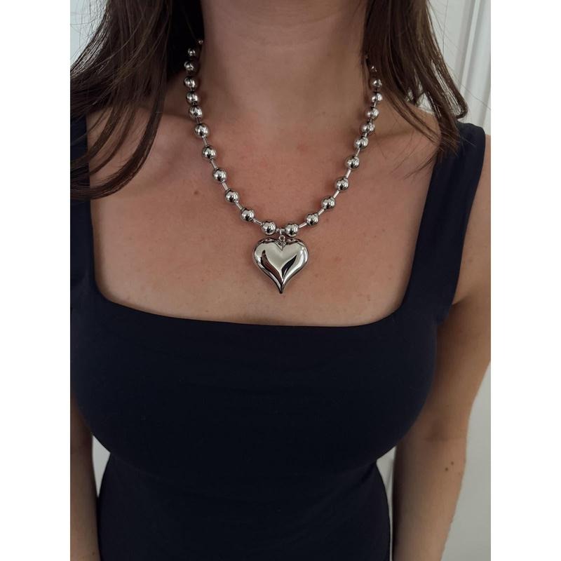 SILVER BUBBLE HEART NECKLACE T-Shirts