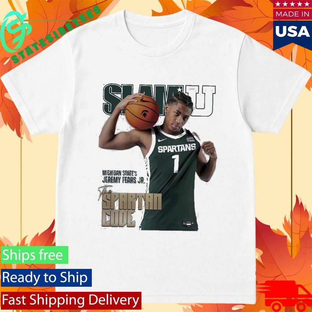SLAM U Jeremy Fears Jr Michigan State Spartans The Spartan Code Shirt Unisex , , , Long Sleeve Tee