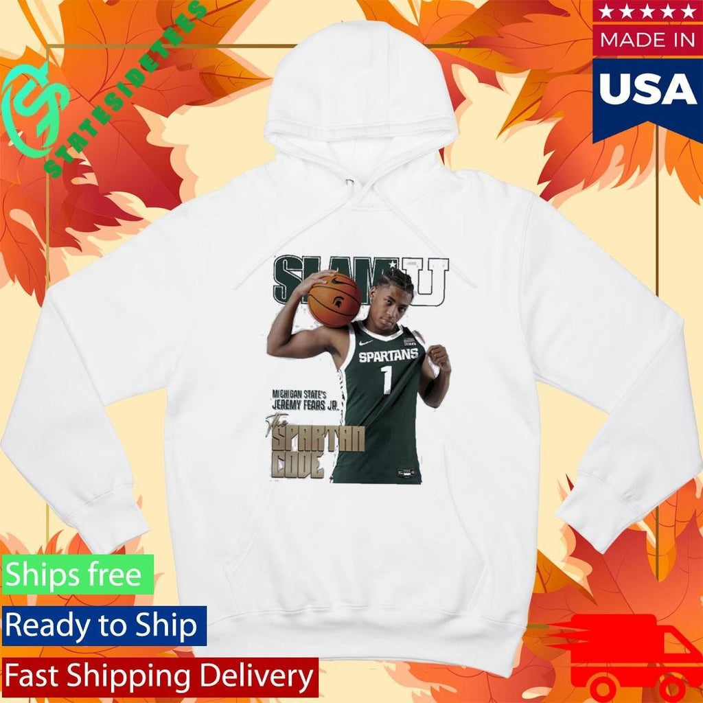 SLAM U Jeremy Fears Jr Michigan State Spartans The Spartan Code Shirt Unisex , , , Long Sleeve Tee