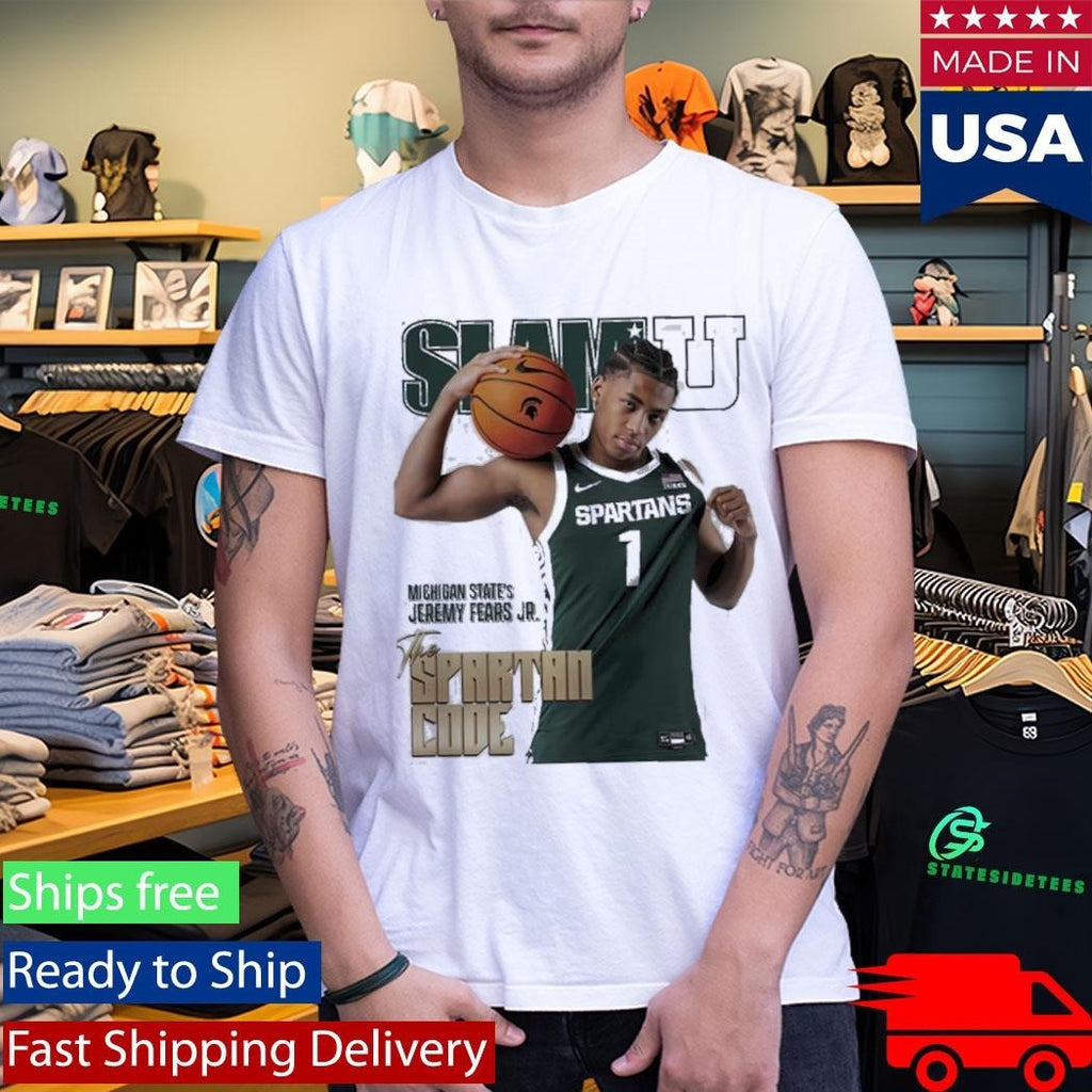 SLAM U Jeremy Fears Jr Michigan State Spartans The Spartan Code Shirt Unisex , , , Long Sleeve Tee