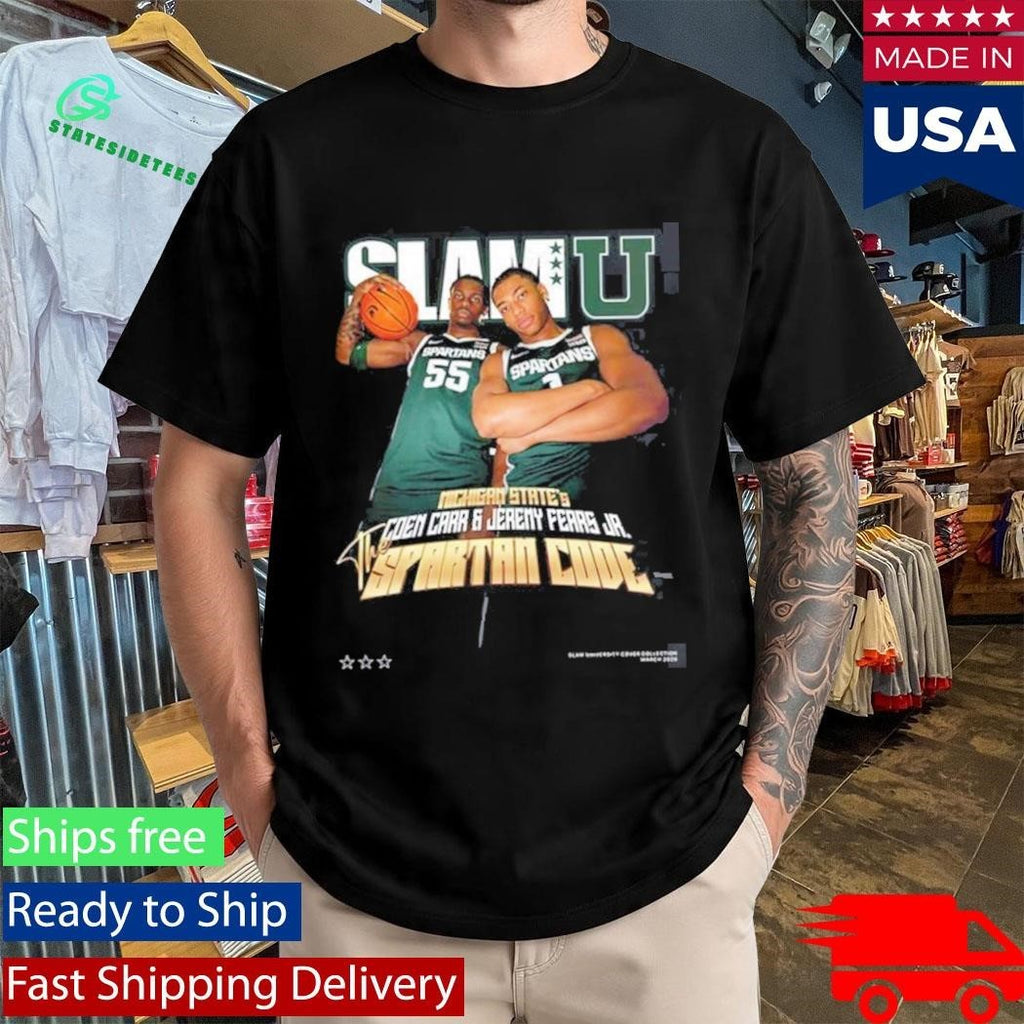SLAMU Michigan State Spartans Coen Carr And Jeremy Fears Jr The Spartan Code Magazine Cover