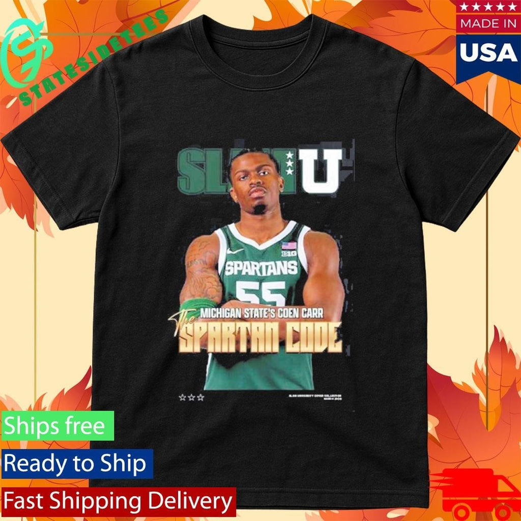 SLAMU Michigan State Spartans Coen Carr The Spartan Code Magazine Cover Unisex , , , Long Sleeve Tee
