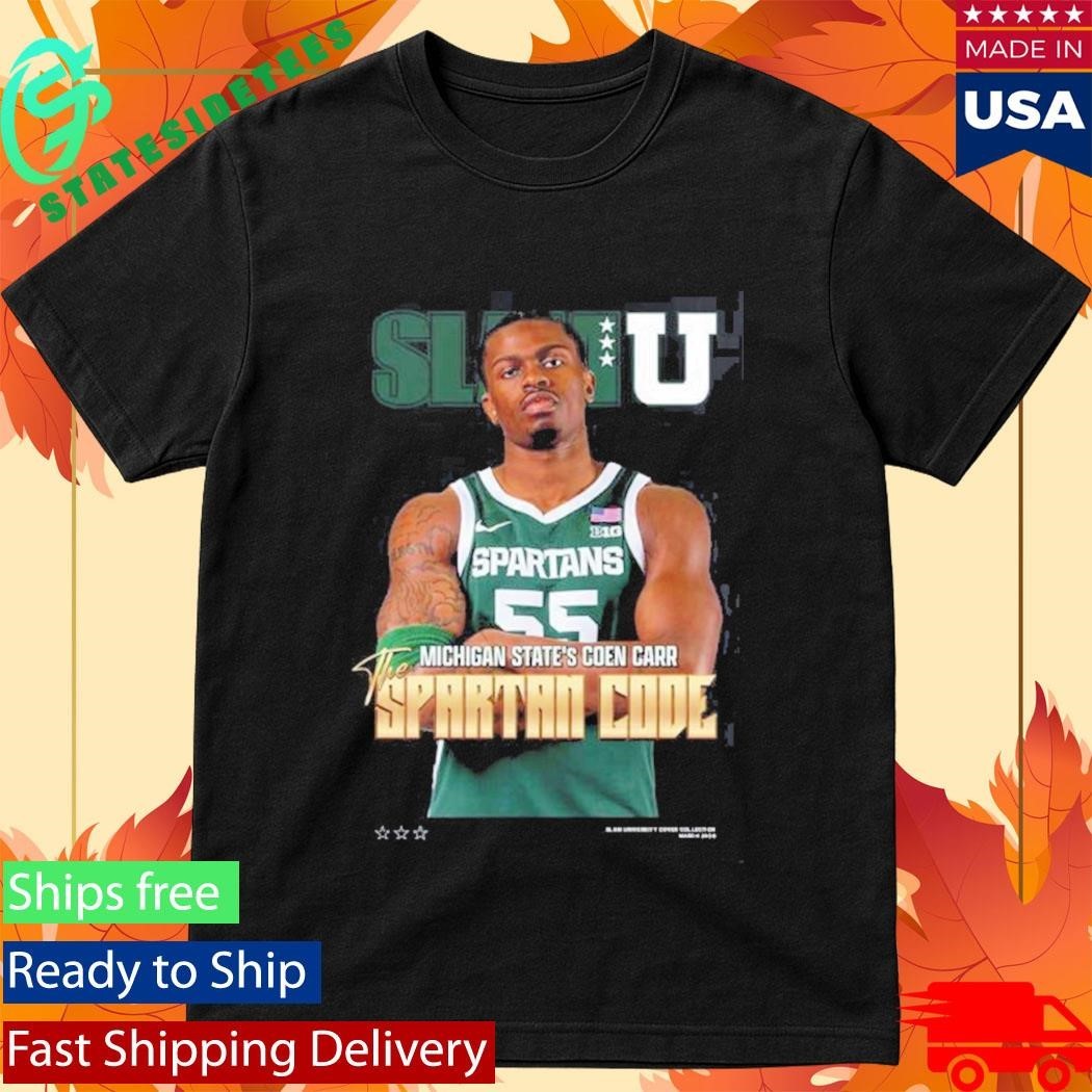 SLAMU Michigan State Spartans Coen Carr The Spartan Code Magazine Cover Unisex , , , Long Sleeve Tee