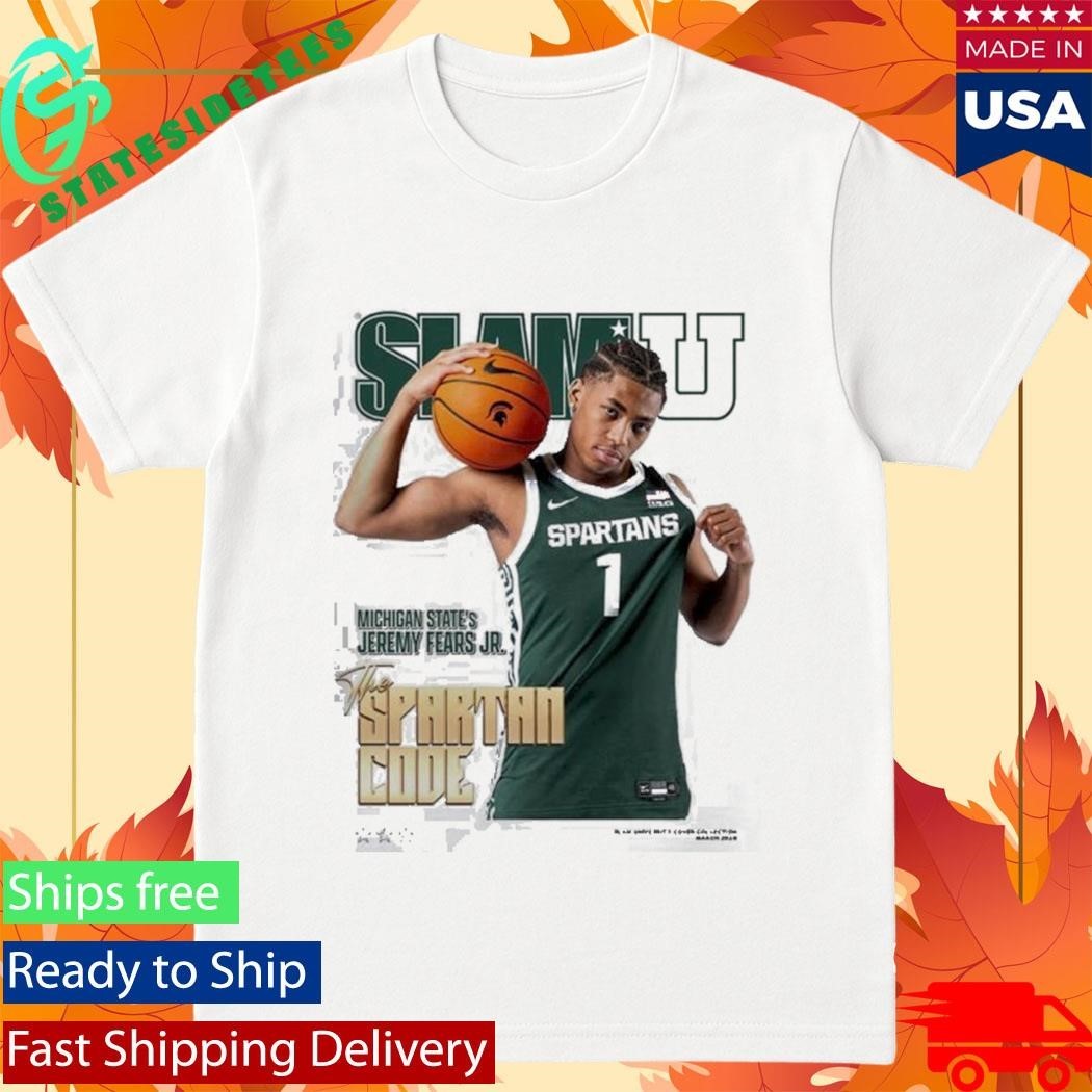 SLAMU Michigan State Spartans Jeremy Fears Jr The Spartan Code Magazine Cover Unisex , , , Long Sleeve Tee