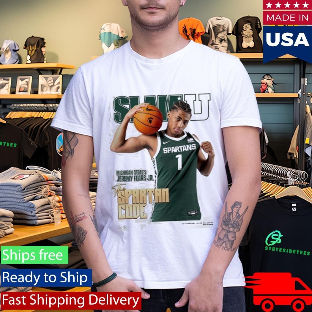 SLAMU Michigan State Spartans Jeremy Fears Jr The Spartan Code Magazine Cover Unisex , , , Long Sleeve Tee