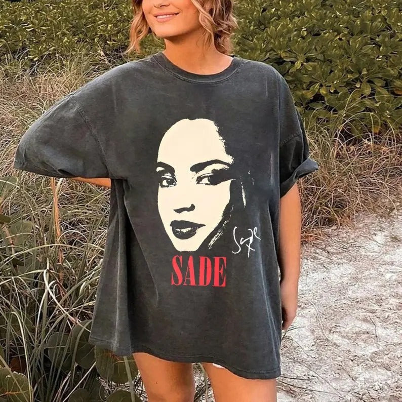 Sade Face Vintage 90s Vintage Sade Shirt Country Music Pop Music Fan Shirt T-Shirts