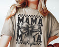 [Sale 45% Off] Retro Mama Checkered Coquette Bow Mom Mom T-Shirts
