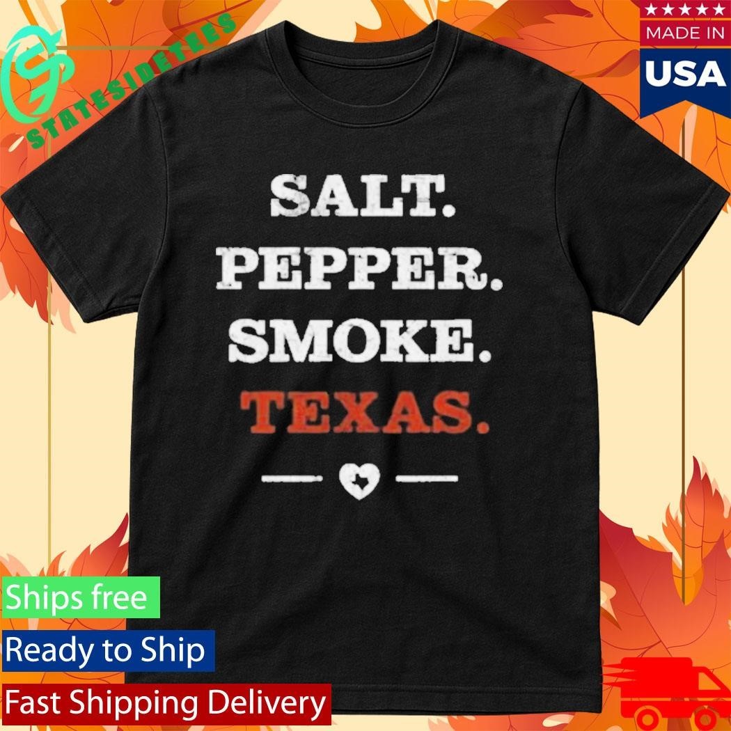 Salt Pepper Smoke Texas Bbq Shirt Unisex , , , Long Sleeve Tee