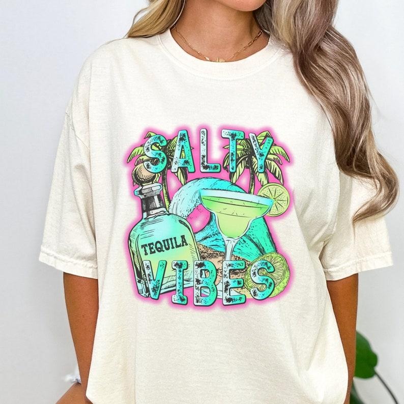 Salty Shirt Tequila Shirt Beach Shirt Neon Beach Shirt Tequila Shirte Tequila Lovers Shirt Tequila Bachelorette Tequila Lover 03 T-Shirts