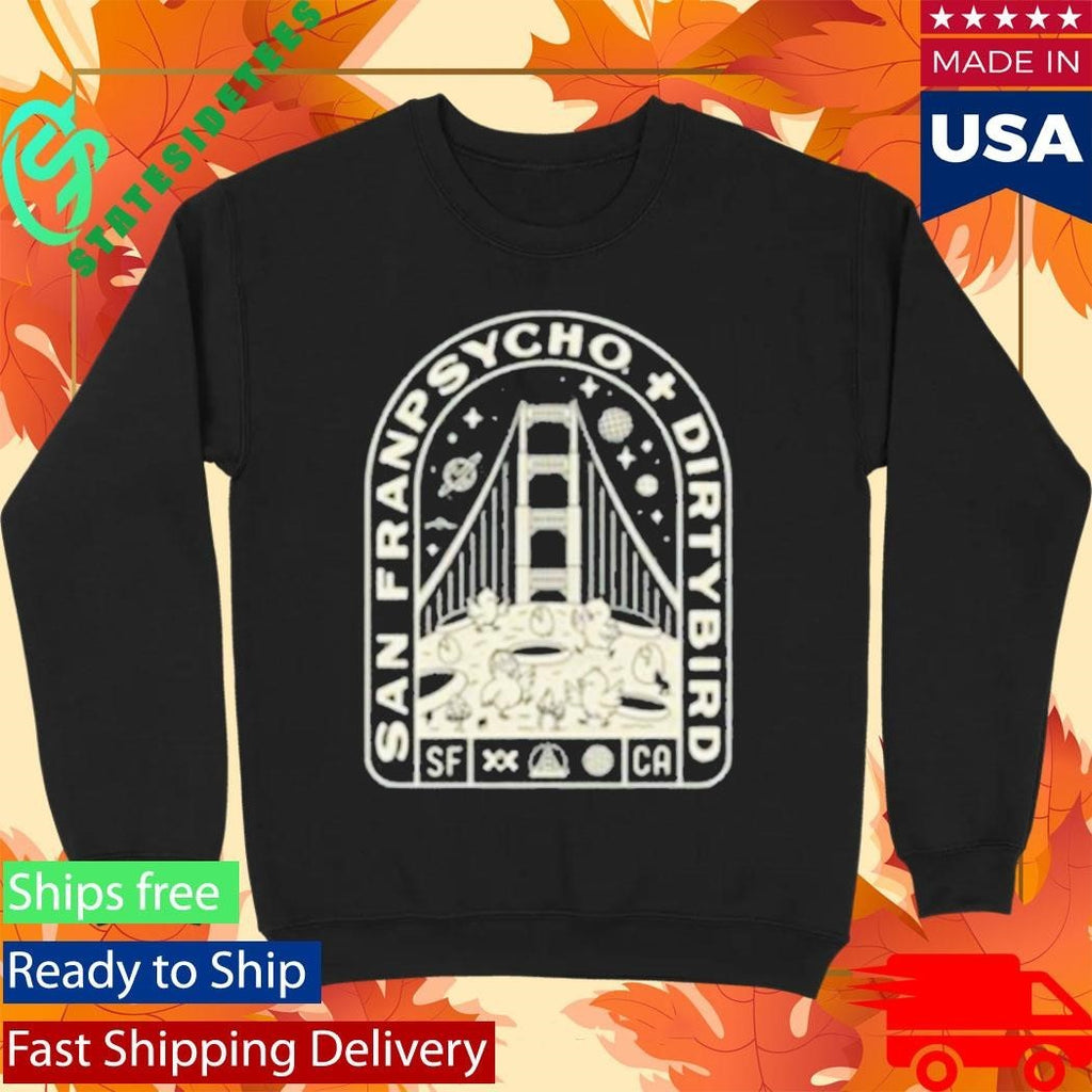 San Franpsycho Moon Bridge Shirt Unisex , , , Long Sleeve Tee
