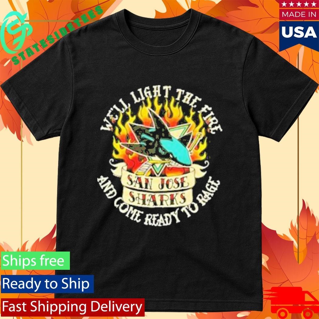 San Jose Sharks Duck Co. Light The Fire And Come Ready To Rage Shirt Unisex , , , Long Sleeve Tee
