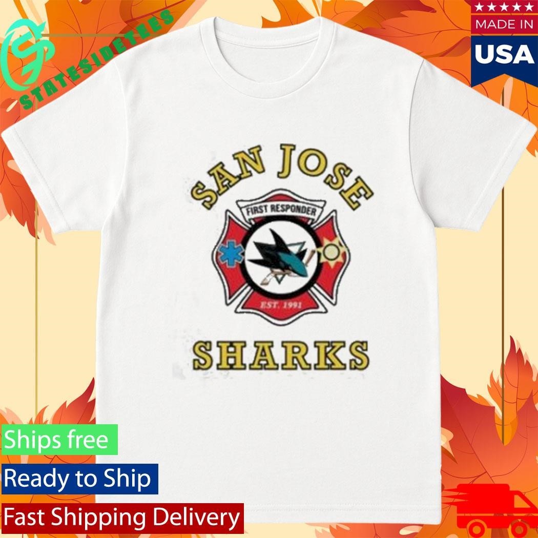 San Jose Sharks First Responders Fireman Shirt Unisex , , , Long Sleeve Tee
