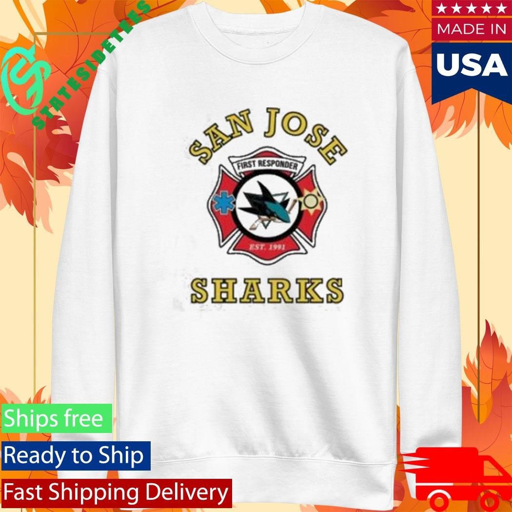 San Jose Sharks First Responders Fireman Shirt Unisex , , , Long Sleeve Tee