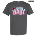 Santa Baby Pink Sequin Patch Comfort Colors T-Shirts