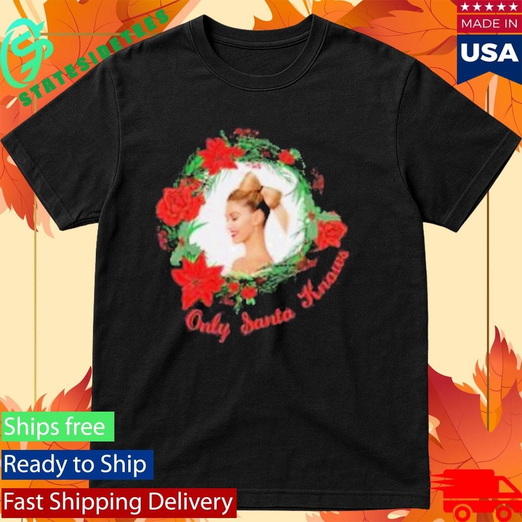 Santa Knows Wreath Delta Goodrem Shirt Unisex , , , Long Sleeve Tee