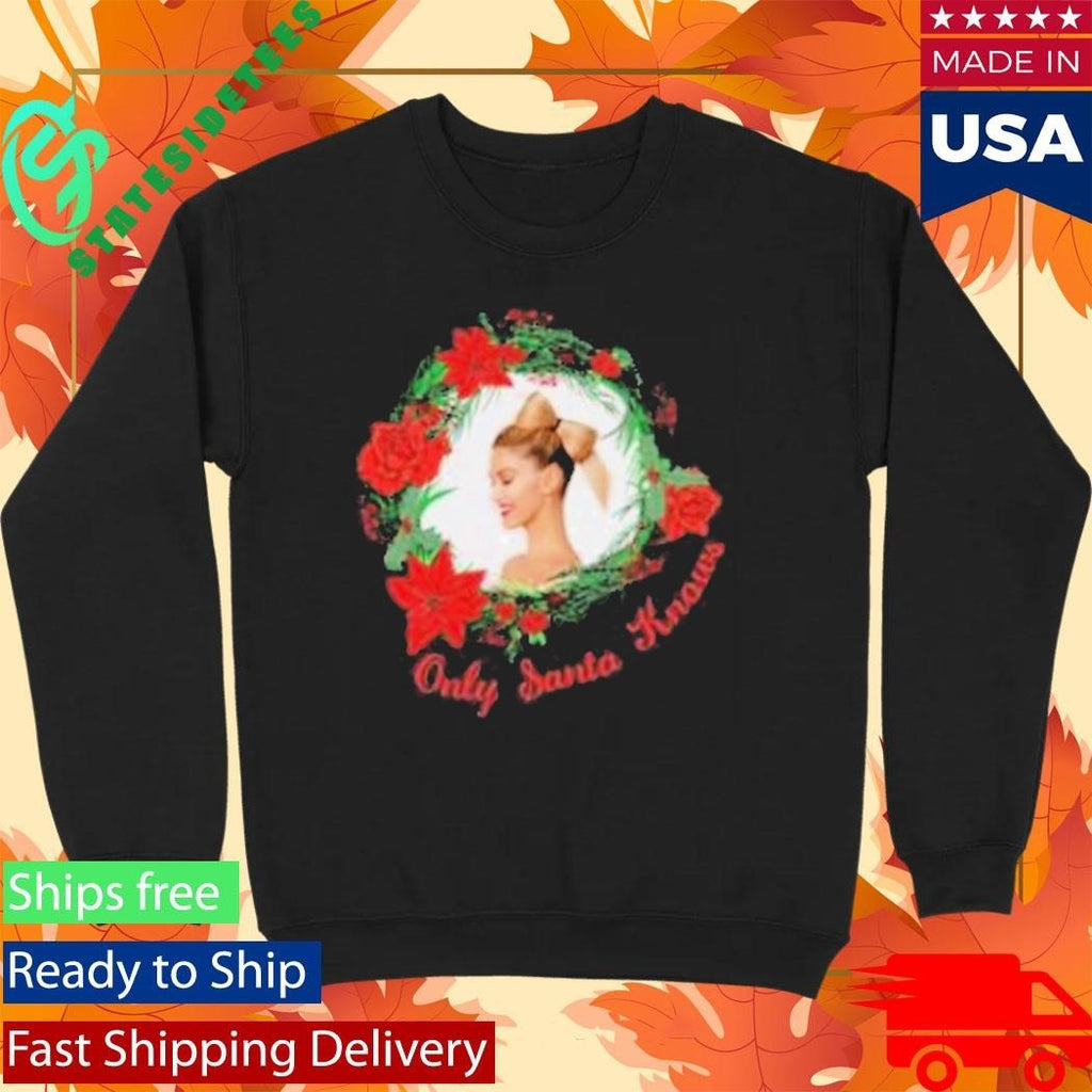 Santa Knows Wreath Delta Goodrem Shirt Unisex , , , Long Sleeve Tee