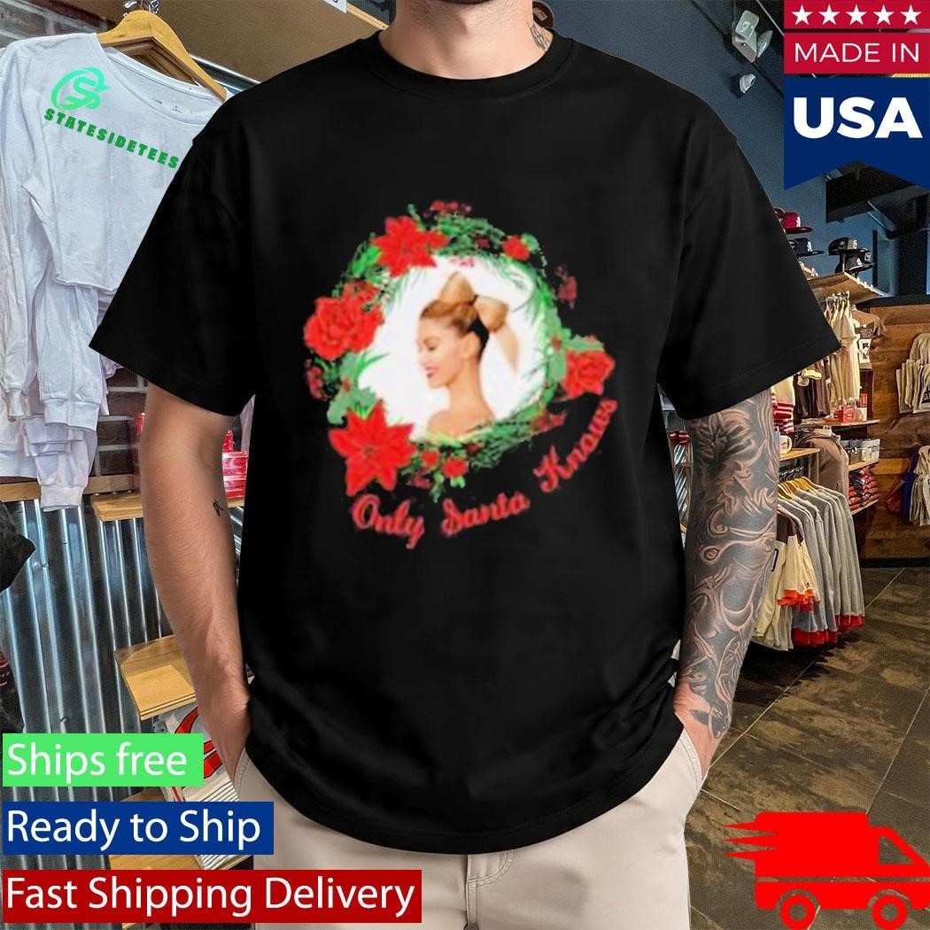 Santa Knows Wreath Delta Goodrem Shirt Unisex , , , Long Sleeve Tee