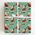 Santa'S Trumpet Serenade Wrapping Paper Seasonal Wrap T-Shirts