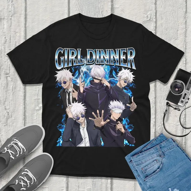Satoru Gojo Jujutsu Kaisen Vintage Streetwear Fanmerch JJK Anime Fans Jjk Shirt T-Shirts