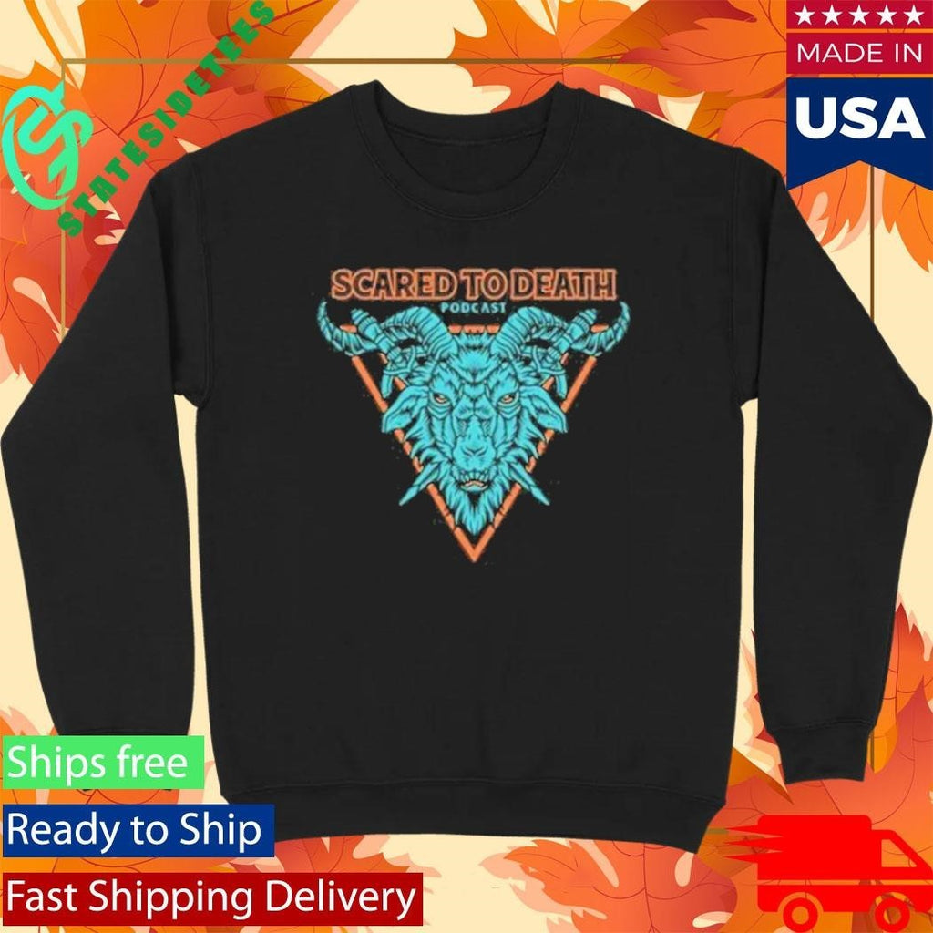 Scared To Death Podcast Demon Goat Shirt Unisex , , , Long Sleeve Tee