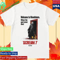 Scream 7 Movie Welcome To Woodsboro Art By Creepy Duck Shirt Unisex , , , Long Sleeve Tee