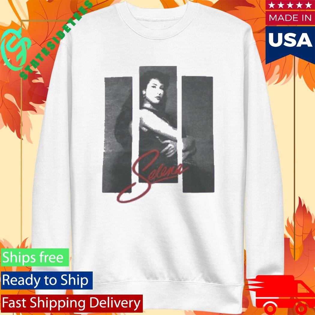 Selena 3 Stripes Photo On Lavender Shirt Unisex , , , Long Sleeve Tee