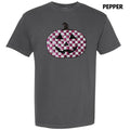 Sequin Checkered Pink Pumpkin Patch Comfort Colors T-Shirts