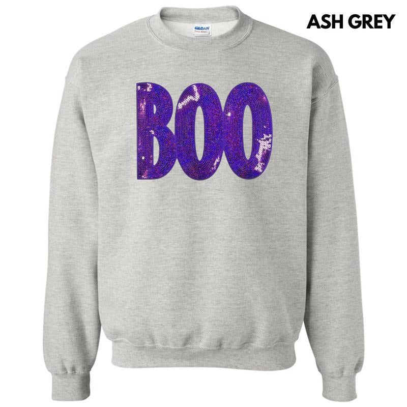 Sequin Purple Boo Patch T-Shirts