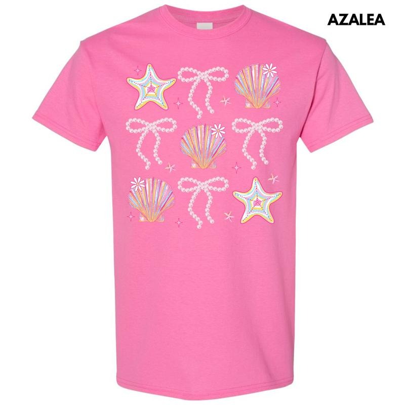 Shells & Stars Bow Collage Gildan Short Sleeve 'NLB' T-Shirts